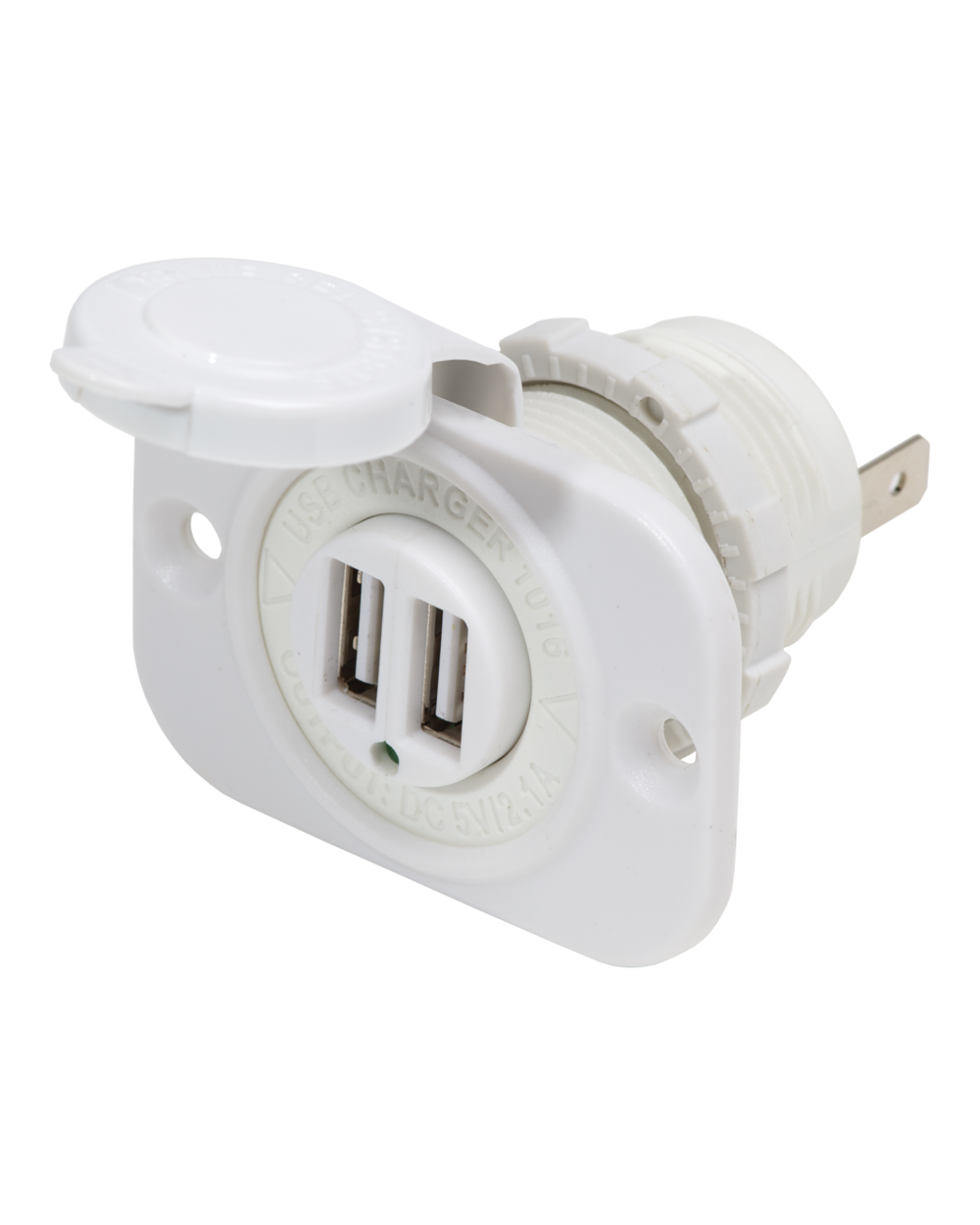 Blue Sea Systems 12VDC 2USB Charger 5V 2.1A Socket White