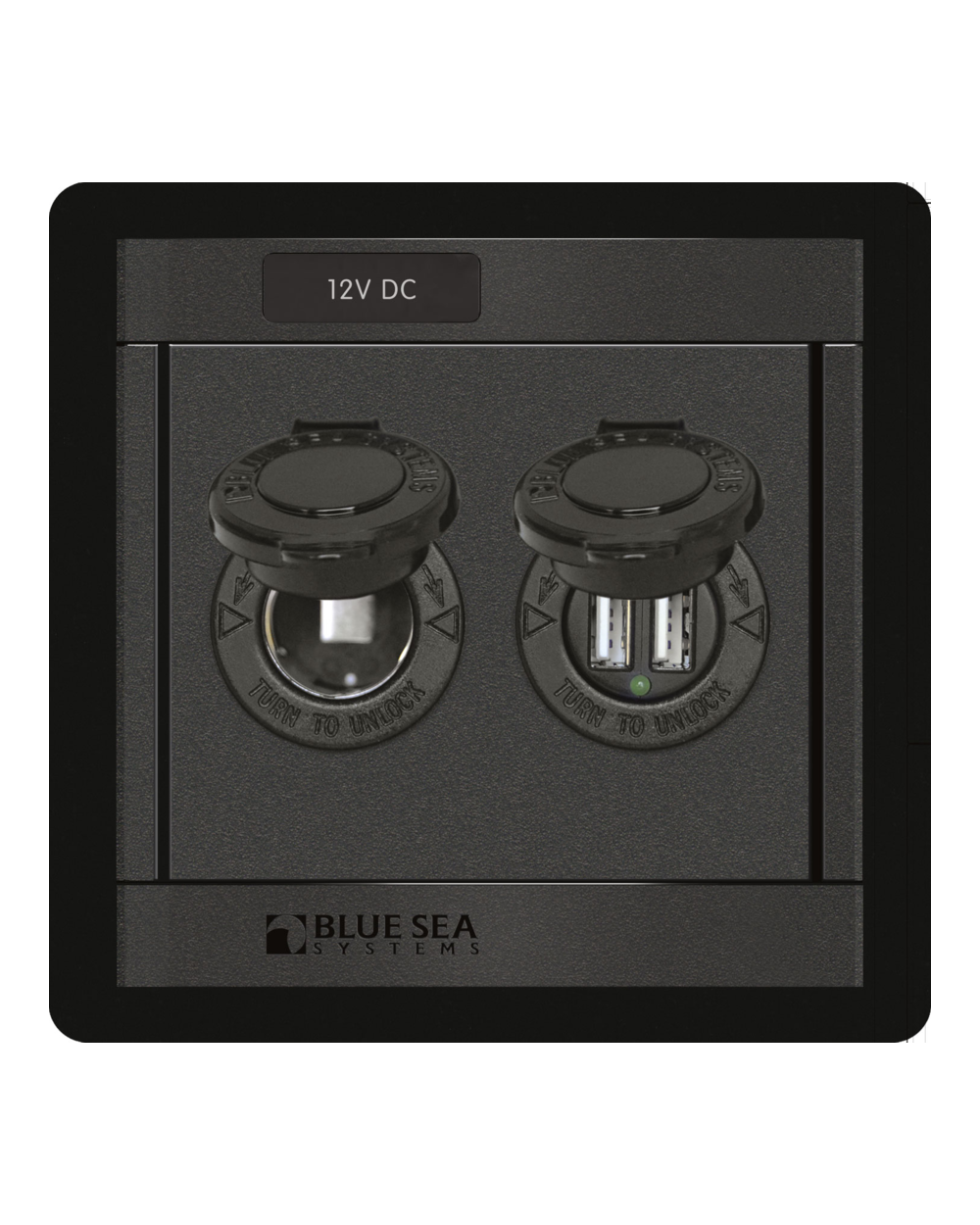 Blue Sea Systems 360 Panel 1st Cig. Ut. + 2st USB