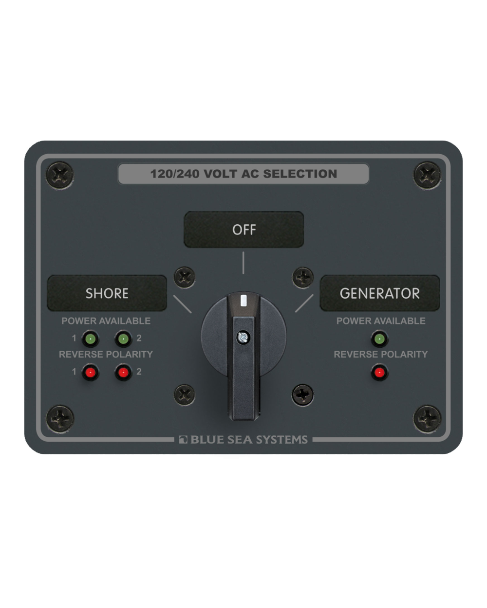 Blue Sea Systems AC Rotary Panel 120+120/240VAC/30A