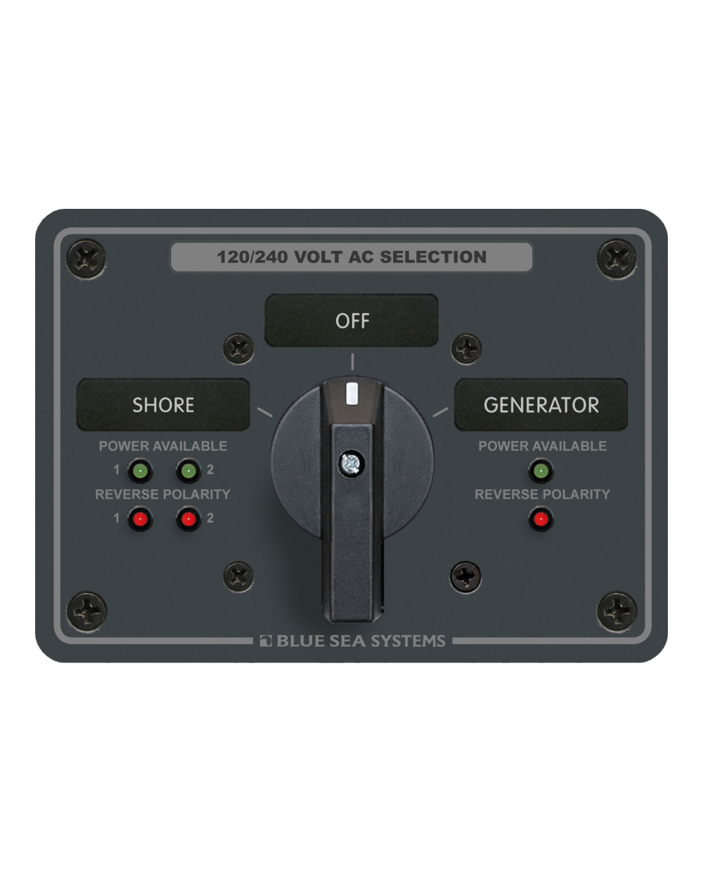 Blue Sea Systems AC Rotary Panel 120/240V/65A OFF+2