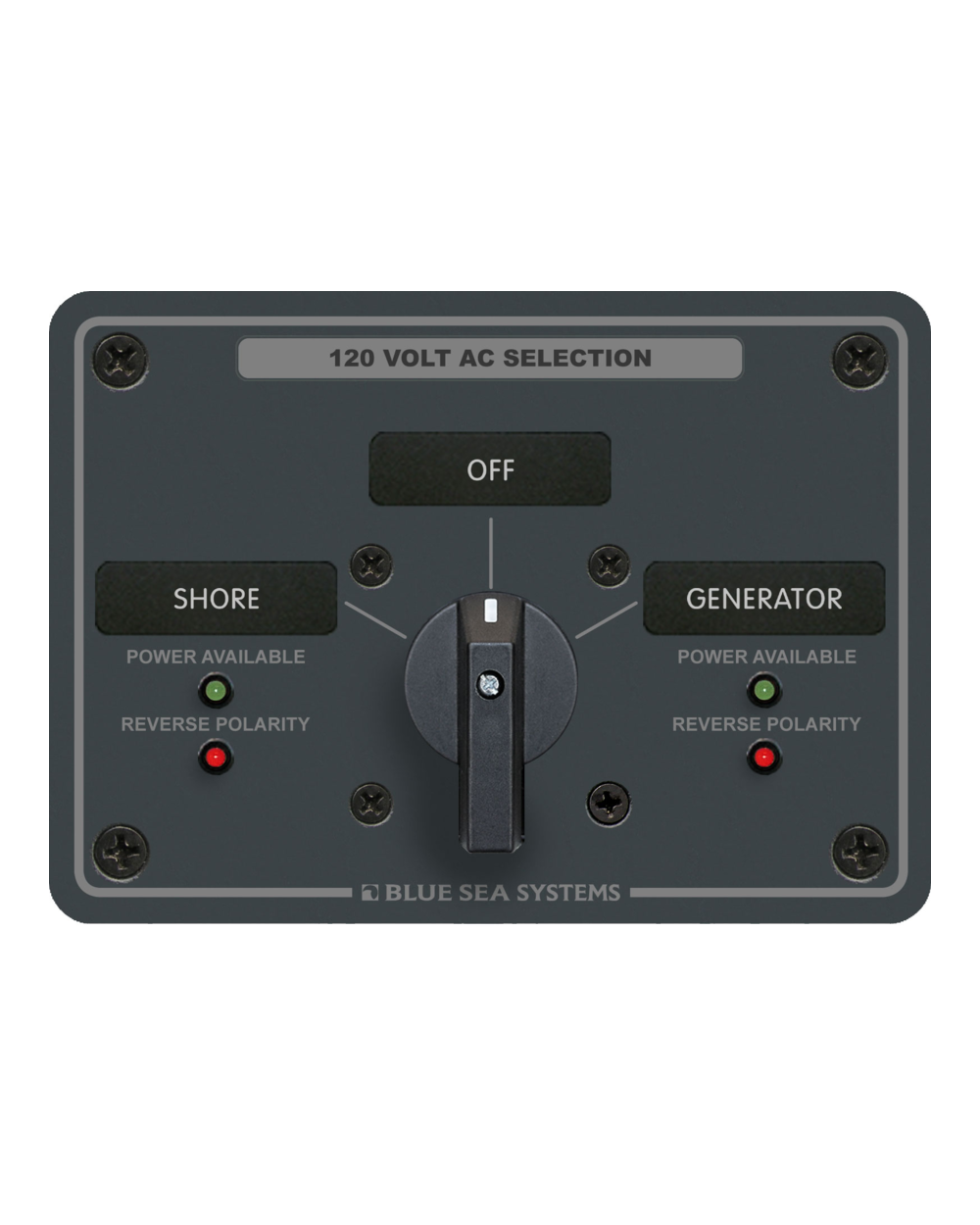 Blue Sea Systems AC Rotary Panel 120V/30A OFF+2