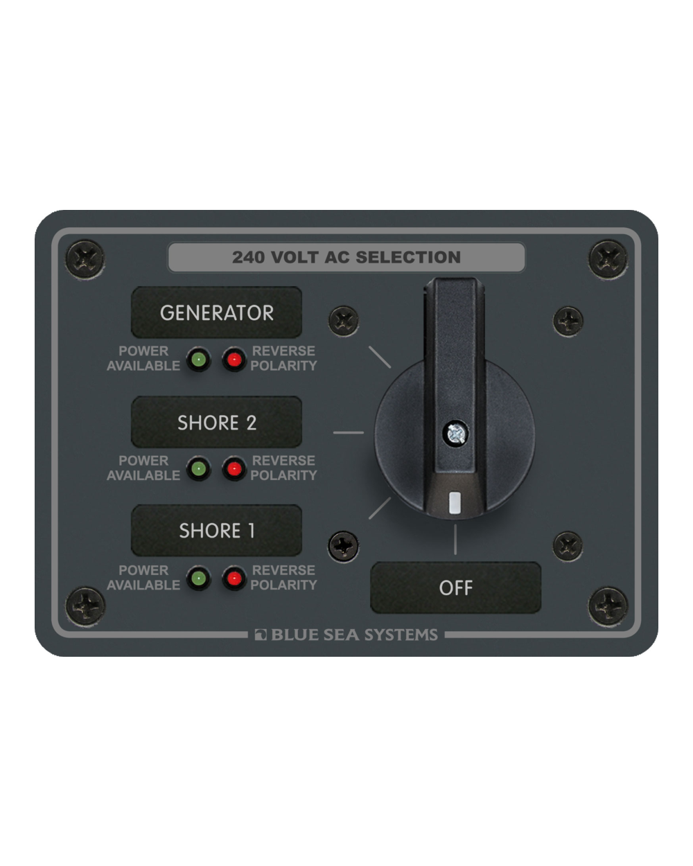 Blue Sea Systems AC Rotary Panel 240V/65A OFF+3