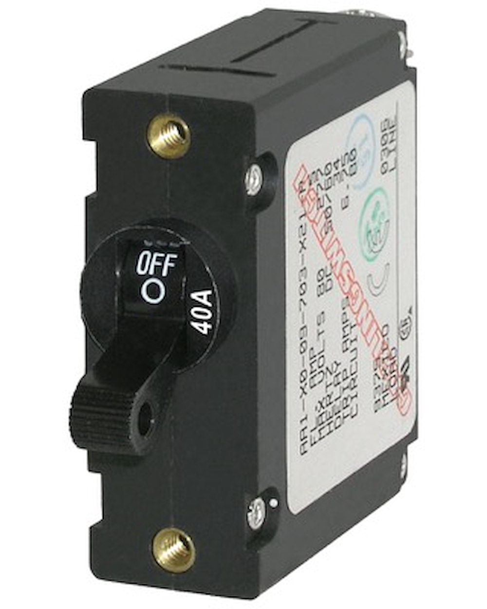 Blue Sea Systems Circuit Breaker AA1Toggle 40A Blk.
