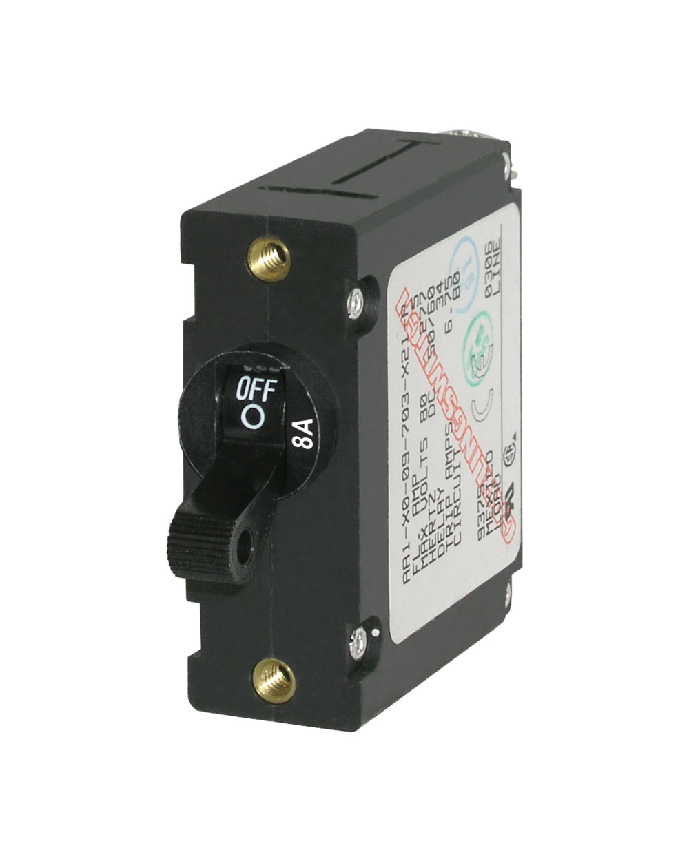 Blue Sea Systems Circuit Breaker AA1Toggle 8A Blk.