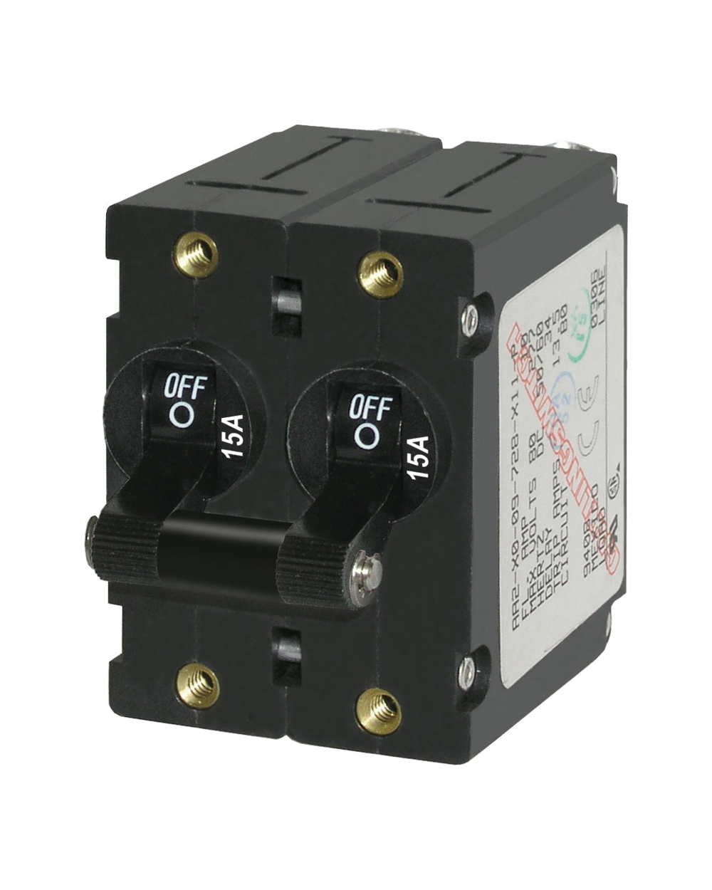 Blue Sea Systems Circuit Breaker AA2Toggle 15A Blk.