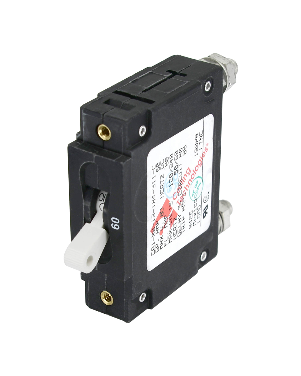 Blue Sea Systems Circuit Breaker CA1Toggle 60A Wht.