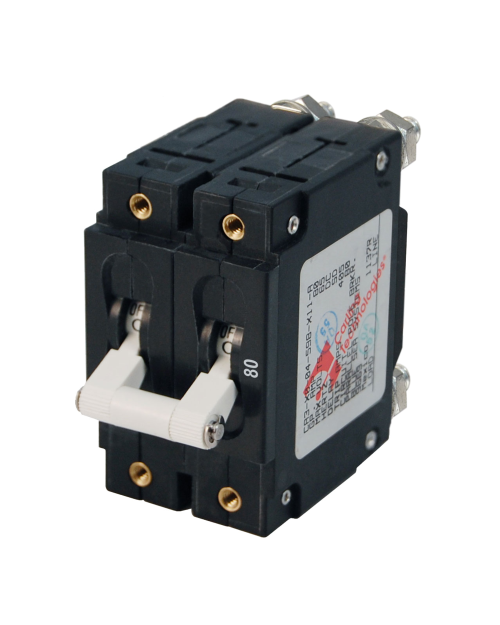 Blue Sea Systems Circuit Breaker CA2Toggle 80A Wht.