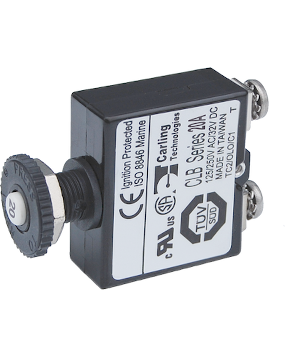 Blue Sea Systems CLB-serien Automatsäkring med tryckfunktion 20A