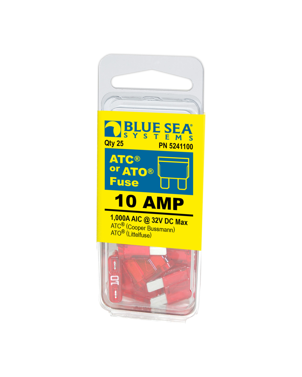 Blue Sea Systems Fuse ATO/ATC 10A Pack 25