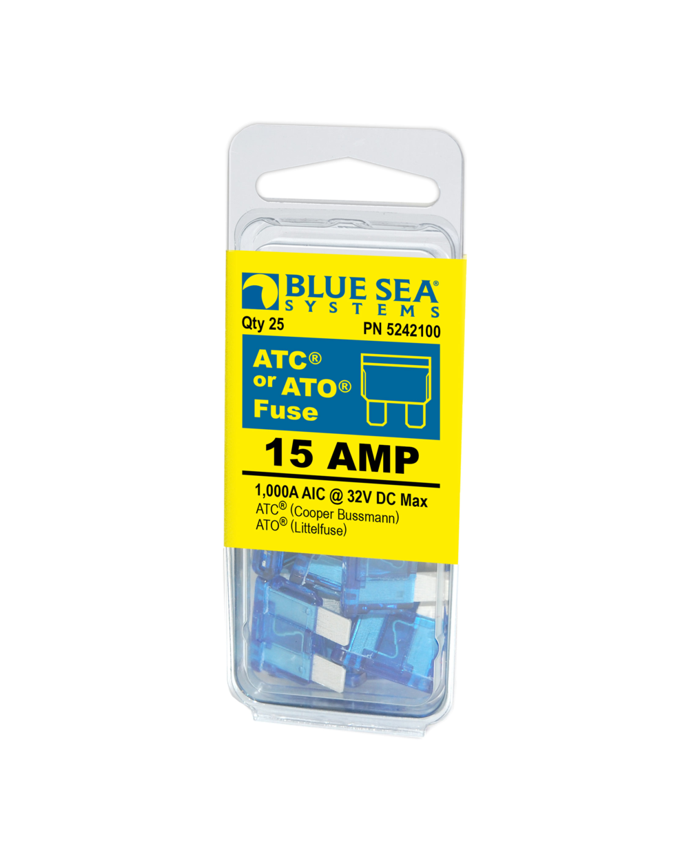 Blue Sea Systems Fuse ATO/ATC 15A Pack 25