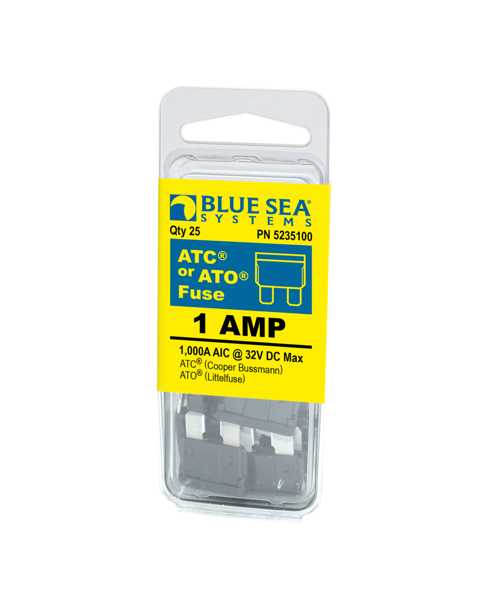 Blue Sea Systems Fuse ATO/ATC 1A Pack 25