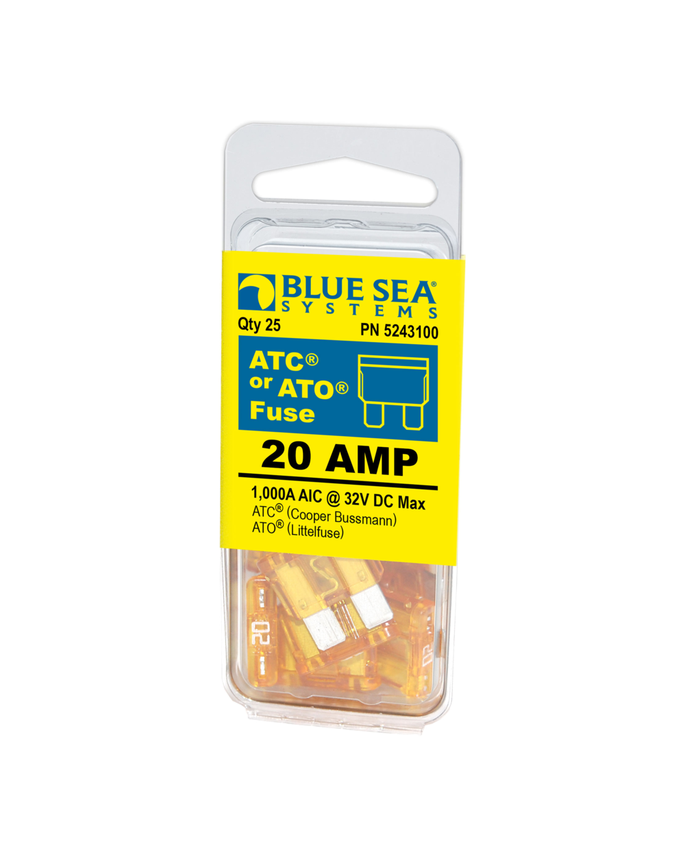 Blue Sea Systems Fuse ATO/ATC 20A Pack 25