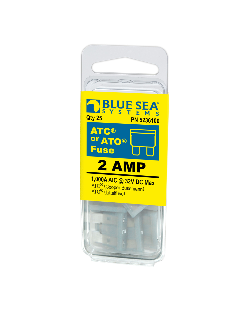 Blue Sea Systems Fuse ATO/ATC 2A Pack 25