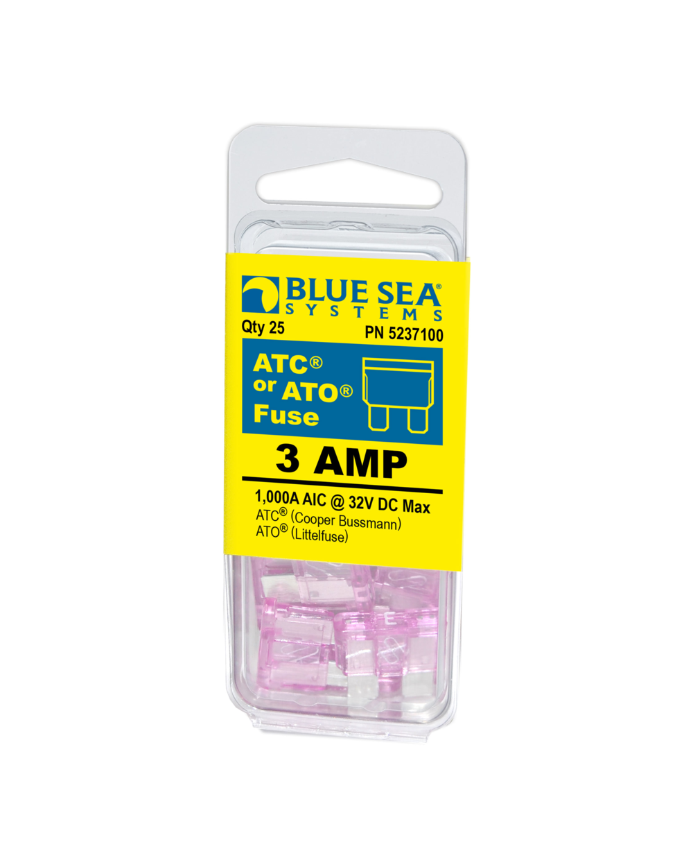 Blue Sea Systems Fuse ATO/ATC 3A Pack 25