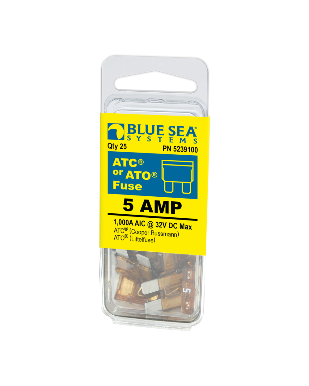 Blue Sea Systems Fuse ATO/ATC 5A Pack 25