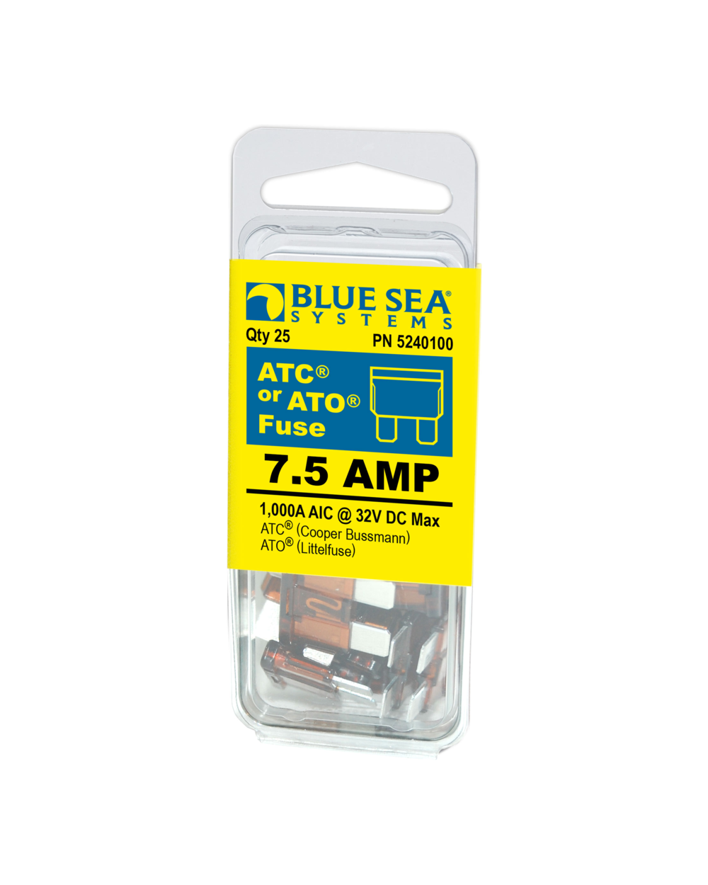Blue Sea Systems Fuse ATO/ATC 7.5A Pack 25