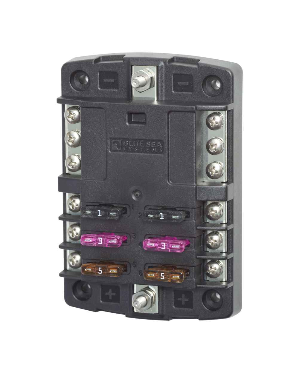 Blue Sea Systems Fuse Block STBlade 6circ w/gnd