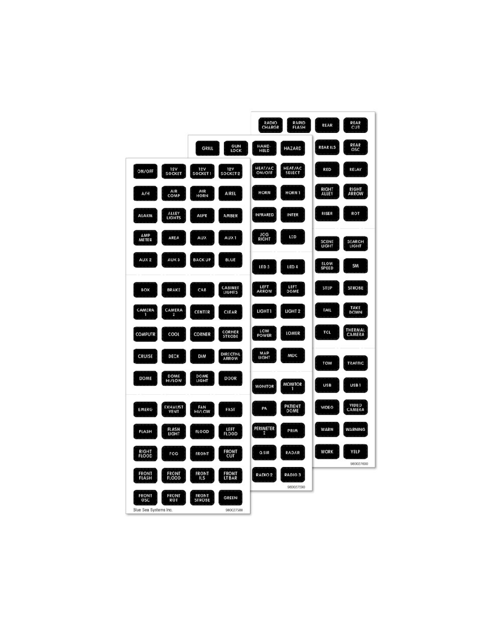 Blue Sea Systems Label Kit EV Sm Format 180 Pk.