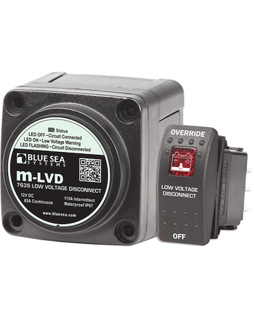 Blue Sea Systems m-LVD Batterivakt 65A 12V