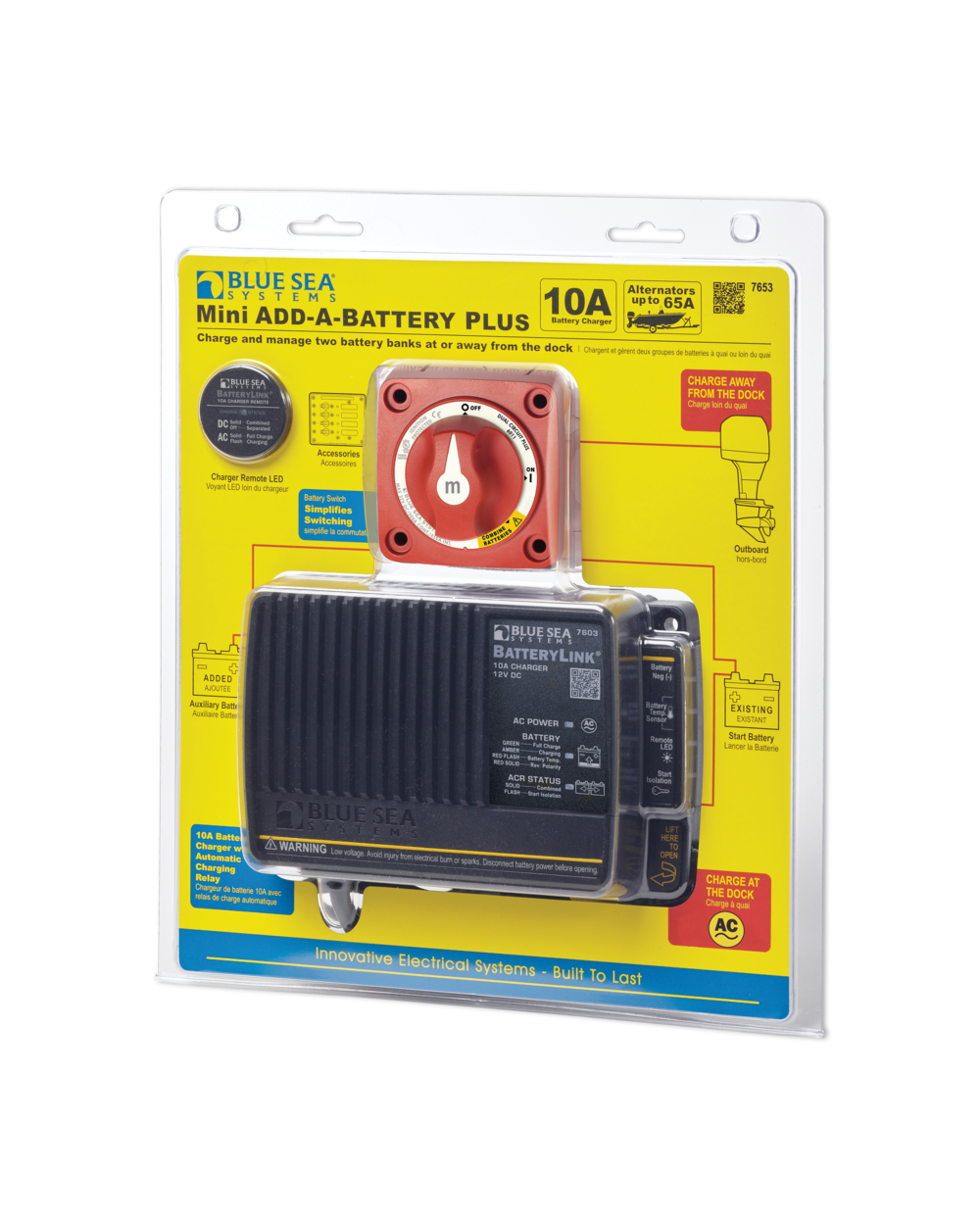 Blue Sea Systems Mini Add-A-Battery Plus Kit - 65A - Bare Wire (European)