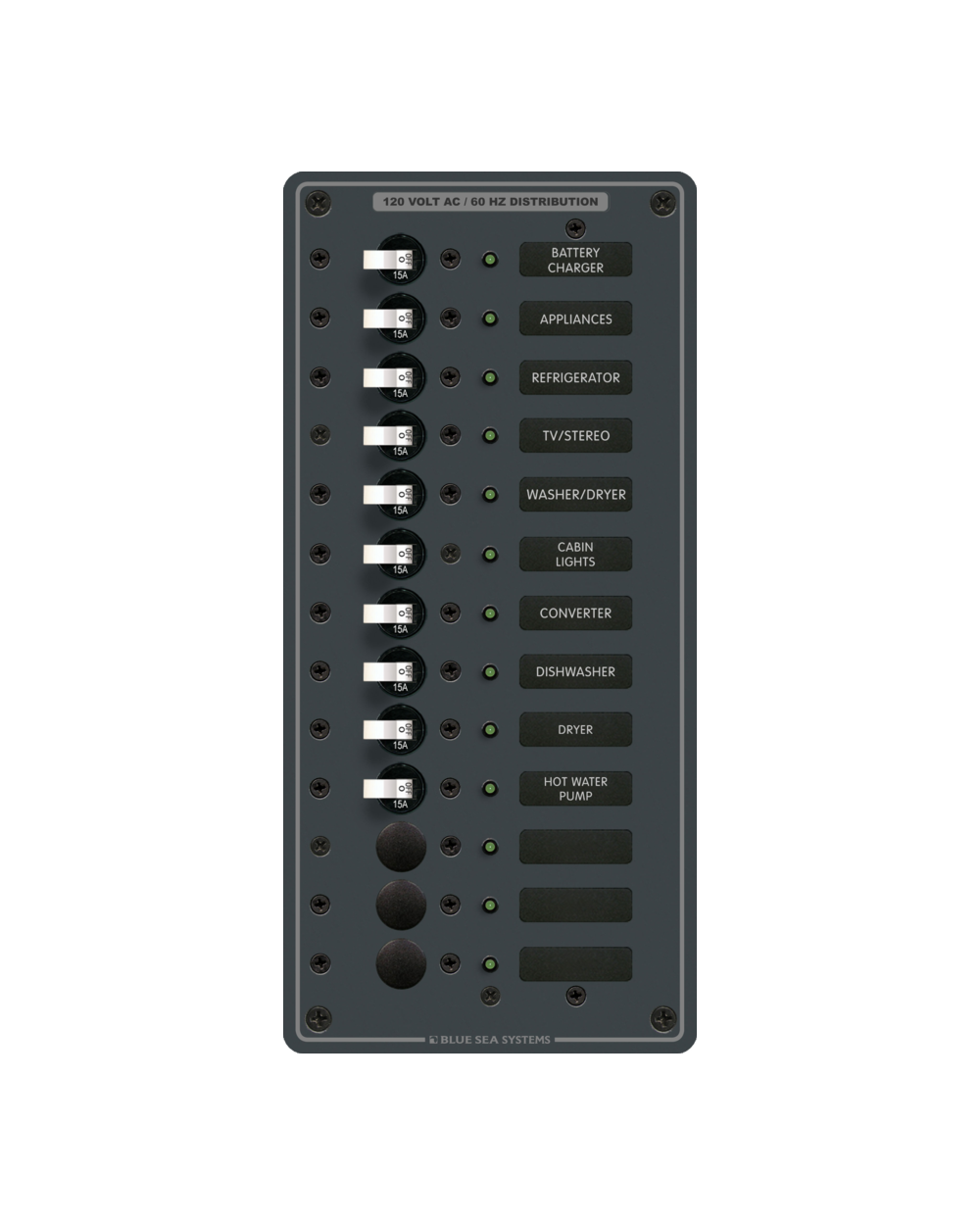 Blue Sea Systems Panel 120VAC 13pos V