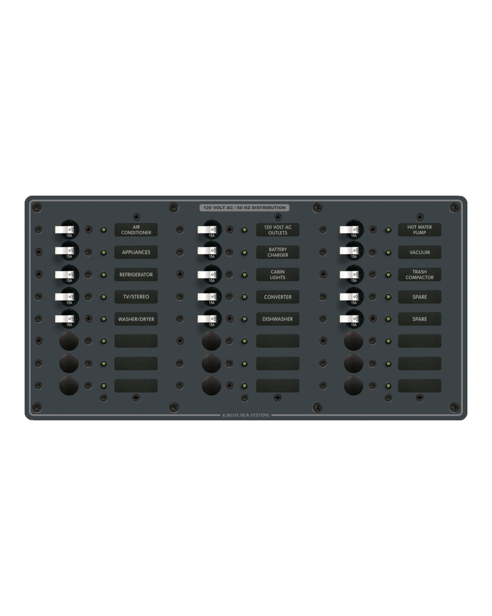 Blue Sea Systems Panel 120VAC 24pos