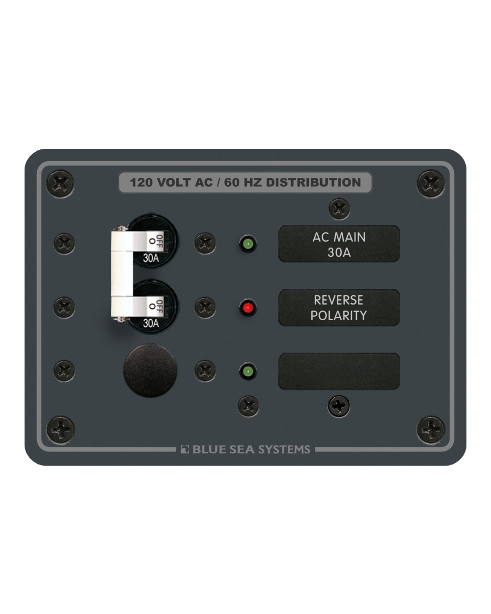 Blue Sea Systems Panel 120VAC 3pos w/Main
