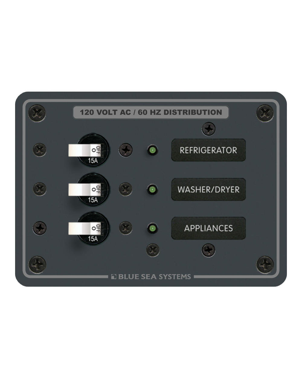 Blue Sea Systems Panel 120VAC 3pos