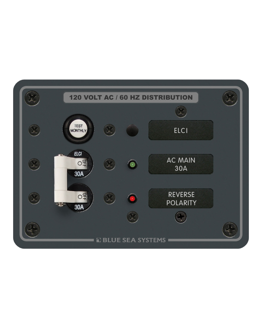 Blue Sea Systems Panel 120VAC ELCI Main 30A