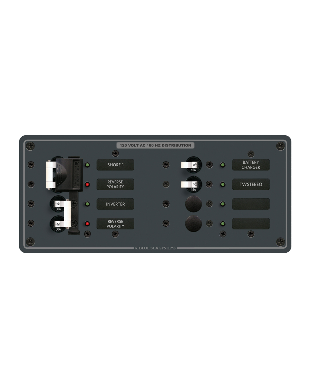 Blue Sea Systems Panel 120VAC SourceSel 4pos H