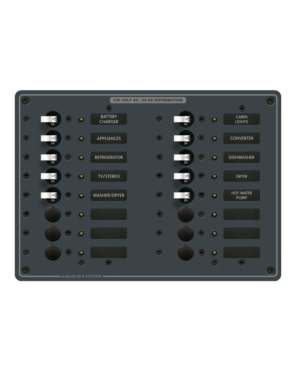 Blue Sea Systems Panel 230VAC 16pos H