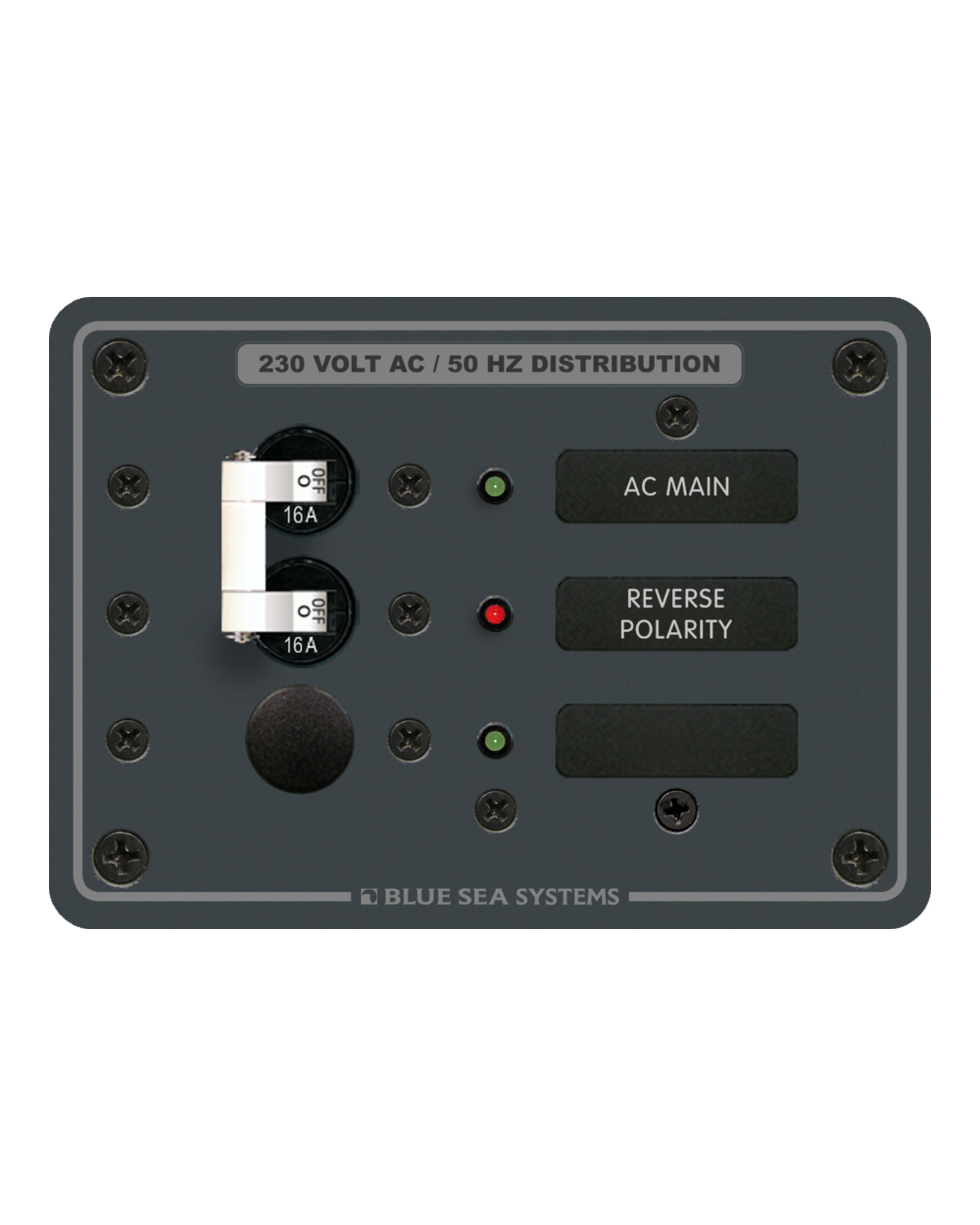 Blue Sea Systems Panel 230VAC 3pos w/Main