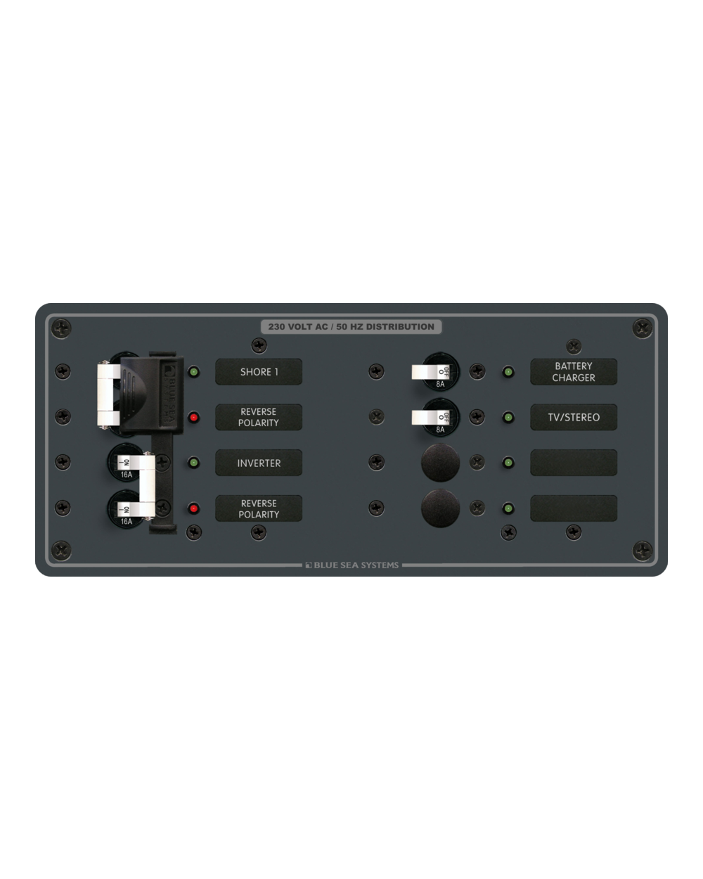 Blue Sea Systems Panel 230VAC SourceSel 4pos H