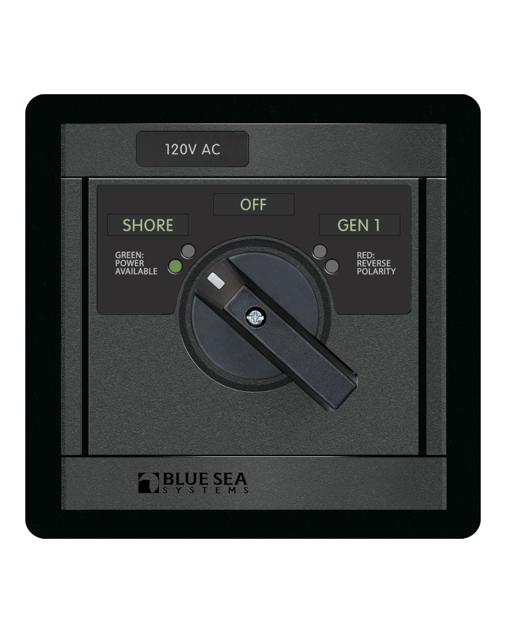Blue Sea Systems Panel 360 120VAC Rotary 65A OFF+2