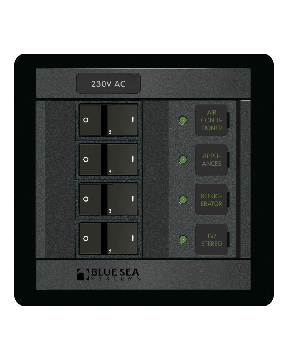 Blue Sea Systems Panel 360 230VAC 4pos FR