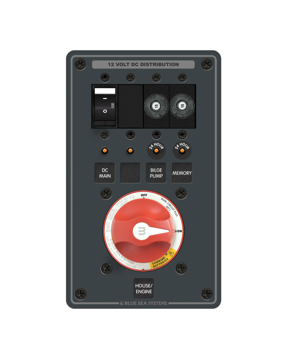 Blue Sea Systems Panel DC BatteryMng M DualCircPlus