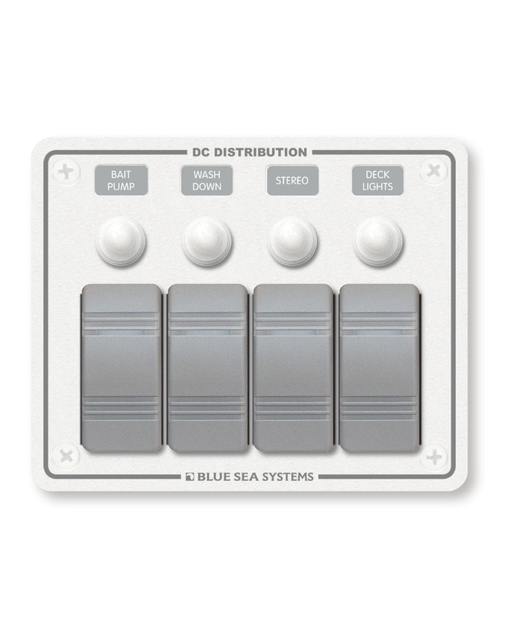Blue Sea Systems Panel H2O 12VDC CLB 4pos H