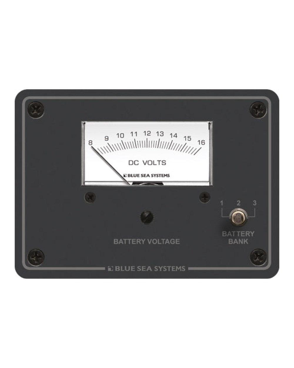 Blue Sea Systems Panel Meter Analog 8-16VDC 3 Bank