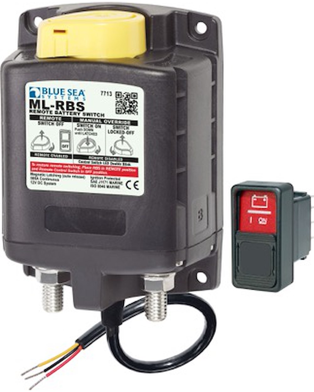 Blue Sea Systems Solenoid ML 12V RBS SPST w/Man 2