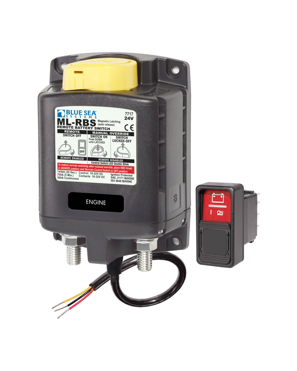 Blue Sea Systems Solenoid ML 24V RBS SPST w/Man 2