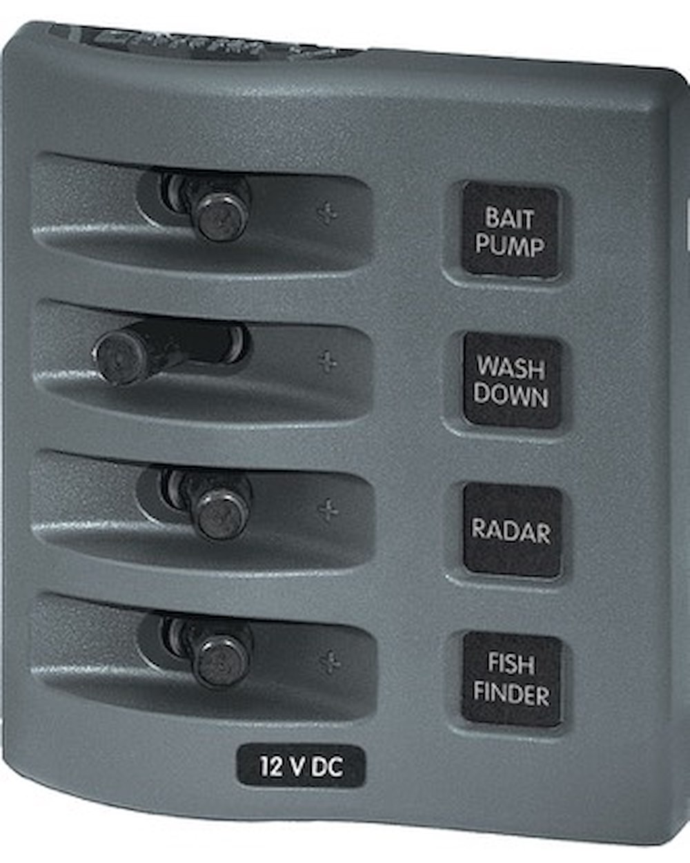 Blue Sea Systems Strömbrytarpanel WD 4-pol grå