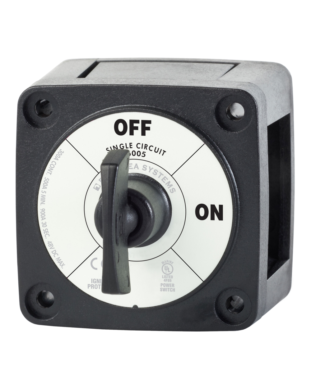 Blue Sea Systems Switch Battery M ON/OFF w/Key Blk.