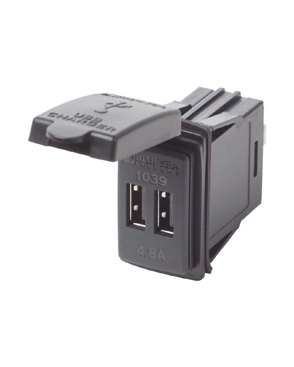 Blue Sea Systems USB uttag x 2 (svart) 4,8A