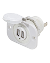Blue Sea Systems 12VDC 2USB Charger 5V 2.1A Socket White
