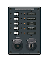Blue Sea Systems DC panel 5 positioner + DC uttag och USB 4,8A