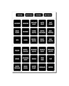 Blue Sea Systems Label Kit DC H2O 30 Square Blk V1 (Bulk)