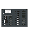 Blue Sea Systems Panel 230VAC SourceSel 9pos VMtr