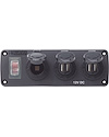 Blue Sea Systems Panel Acc H2O 2 USBs & Sckt