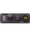 Blue Sea Systems Panel Acc H2O USB, Sckt & Vmeter