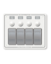 Blue Sea Systems Panel H2O 12VDC CLB 4pos H
